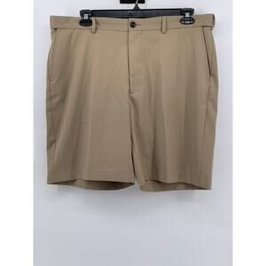 SAVANE Men's Tan Solid Regular Fit Chino Shorts SZ 38